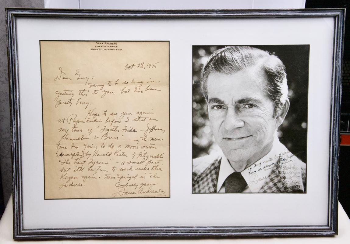 DANA ANDREWS - AUTOGRAPHED PHOTO AND LETTER