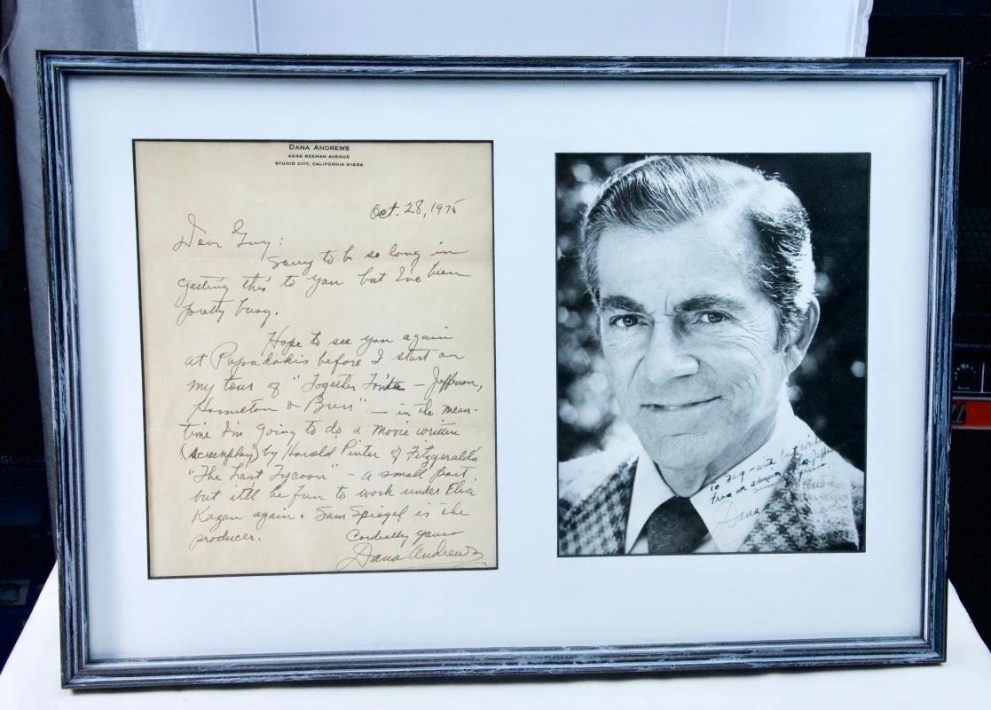 DANA ANDREWS - AUTOGRAPHED PHOTO AND LETTER