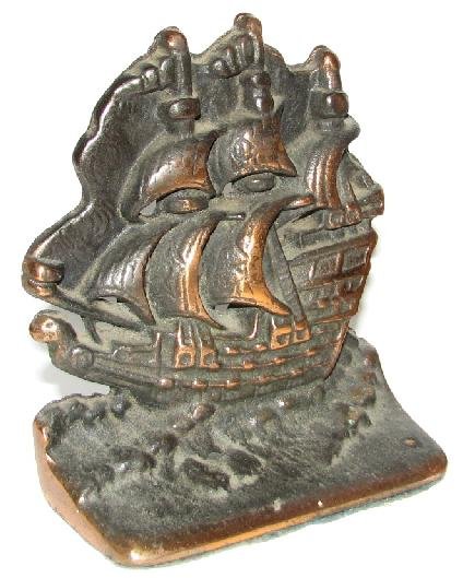 SAILING SHIP BOOKENDS