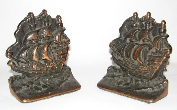 SAILING SHIP BOOKENDS