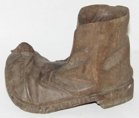 VERY UNIQUE CARVED SHOE