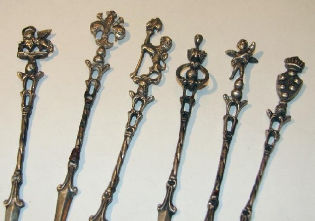 VERY ORNATE - 800 SILVER FORK AND PICK SET