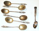 ENGLISH HALLMARKED STERLING SPOONS AND SUGAR CUBE TONGS