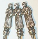 ENGLISH HALLMARKED STERLING SPOONS AND SUGAR CUBE TONGS