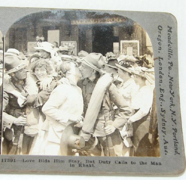 THE LONG KISS GOODBYE - WORLD WAR I STEREOVIEW