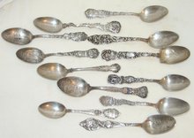 SET OF 12 STERLING SPOONS