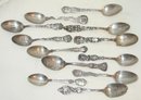 SET OF 12 STERLING SPOONS