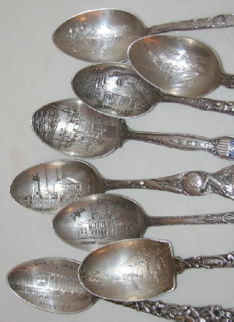 SET OF 12 STERLING SPOONS