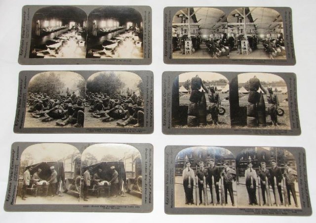 GROUP OF SIX WORLD WAR I STEREOVIEWS