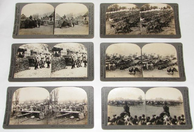 GROUP OF SIX WORLD WAR I STEREOVIEWS