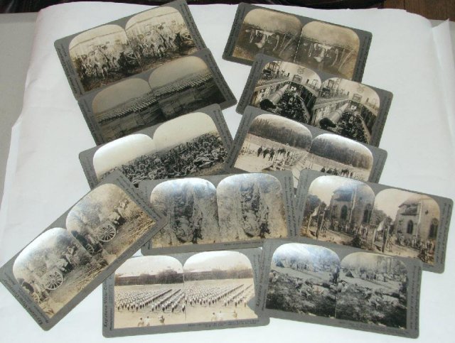 GROUP OF ELEVEN WORLD WAR I STEREOVIEWS
