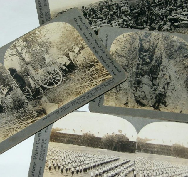GROUP OF ELEVEN WORLD WAR I STEREOVIEWS