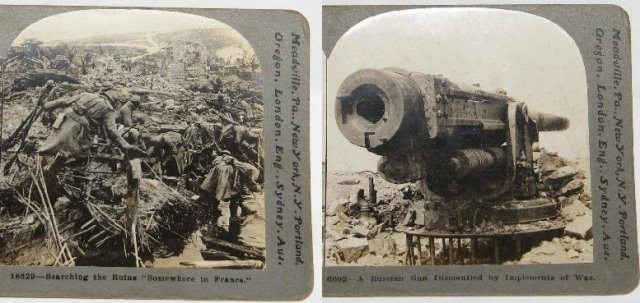 GROUP OF SIX WORLD WAR I STEREOVIEWS