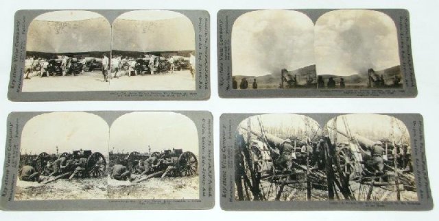 GROUP OF FOUR WORLD WAR I STEREOVIEWS