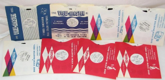 SET OF EIGHT VIEWMASTER REELS FEATURING CALIFORNIA & NEVADA