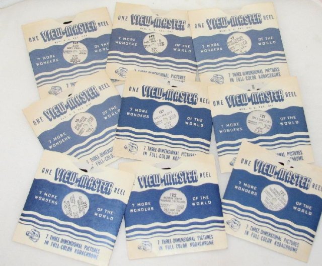 SET OF NINE VIEWMASTER REELS FEATURING UTAH