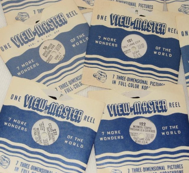 SET OF NINE VIEWMASTER REELS FEATURING UTAH
