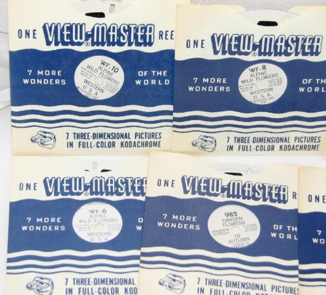 SET OF NINE VIEWMASTER REELS FEATURING FLOWERS