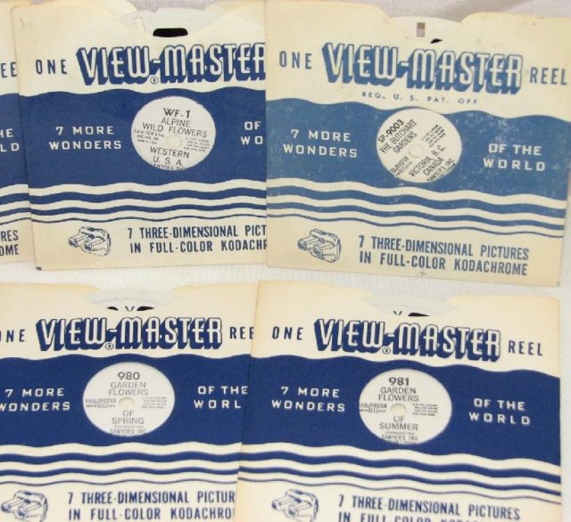 SET OF NINE VIEWMASTER REELS FEATURING FLOWERS