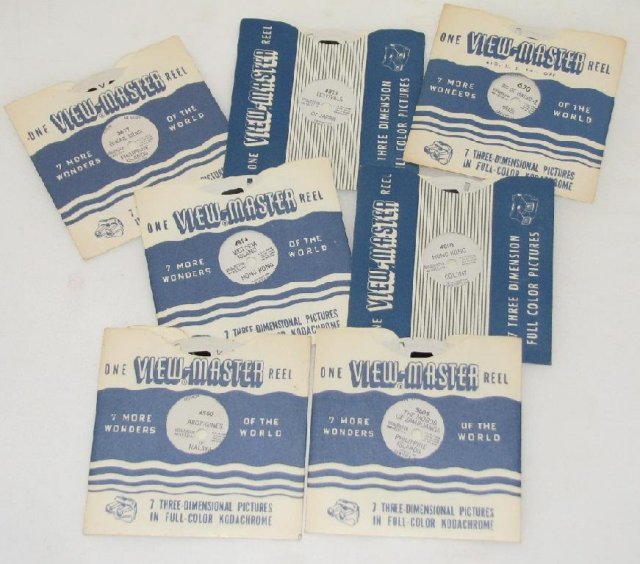 SET OF SEVEN VIEWMASTER REELS FEATURING INTERNATIONAL LOCATIONS