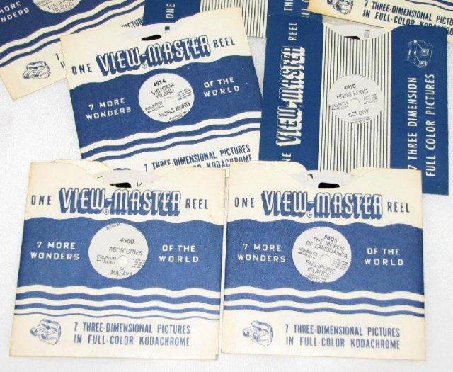 SET OF SEVEN VIEWMASTER REELS FEATURING INTERNATIONAL LOCATIONS