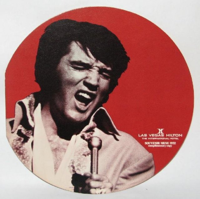 ORIGINAL ELVIS PRESLEY - 1972 SOUVINER MENU
