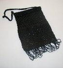 BEAUTFUL ANTIQUE PURSE ADORNED WITH BLUE IRRIDIZED