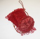 BEAUTIFUL RED BEADED PURSE