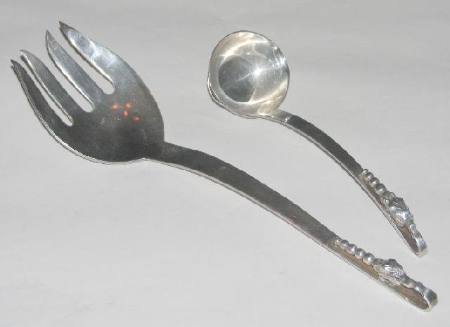 TWO STERLING SILVER PIECES BY F. RAMIREZ