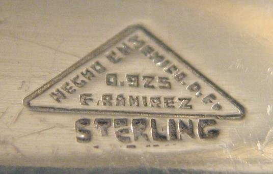 TWO STERLING SILVER PIECES BY F. RAMIREZ