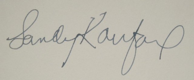 SANDY KOUFAX AUTOGRAPHED BOOK -