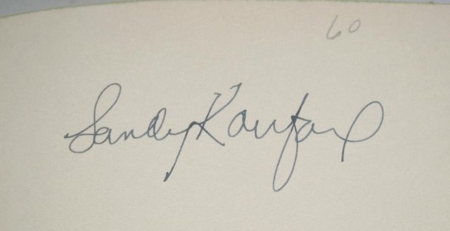 SANDY KOUFAX AUTOGRAPHED BOOK -