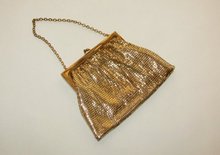 WHITING AND DAVIS GOLD MESH DRESS PURSE