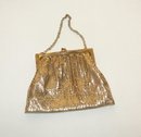 WHITING AND DAVIS GOLD MESH DRESS PURSE