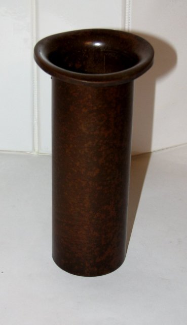 STUNNING HEINTZ VASE - STERLING ON BRONZE
