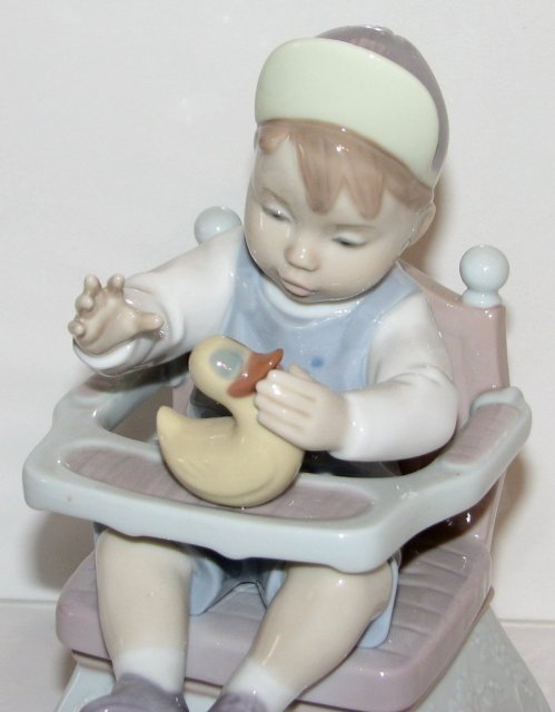 LLADRO FIGURINE #6300 - TODDLER BOY WITH RUBBER DUCKY