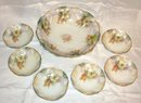 BEAUTIFUL HAND PAINTED BERRY BOWL SET