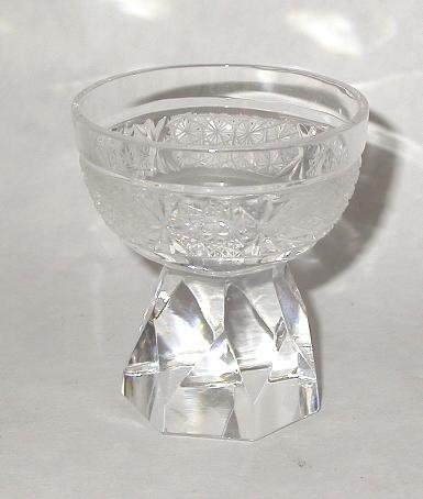 KUSAK - CUT GLASS CRYSTAL DECANTER AND 8 GLASSES