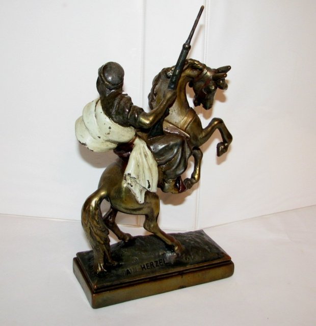PAUL HERZEL BRONZE STATUE -