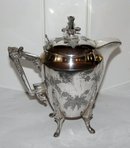 LOVELY SILVERPLATE TEAPOT - FLORAL MOTIF