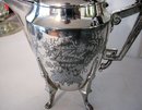 LOVELY SILVERPLATE TEAPOT - FLORAL MOTIF