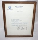 100TH BIRTHDAY BEST WISHES LETTER FROM GOVERNOR EDMUND G. BROWN