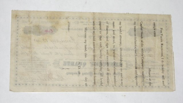 KENTUCKY QUARTZ - STOCK CERTIFICATE