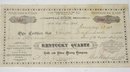 KENTUCKY QUARTZ - STOCK CERTIFICATE