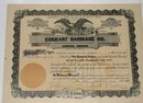 ECKHART CARRIAGE CO. - STOCK CERTIFICATE
