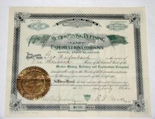 MEXICO MINING, REFINING AND EXPLORATION COMPANY - STOCK CERTIFICATE