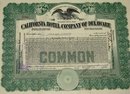 CALIFORNIA HOTEL COMPANY OF DELAWARE - STOCK CERTIFICATE