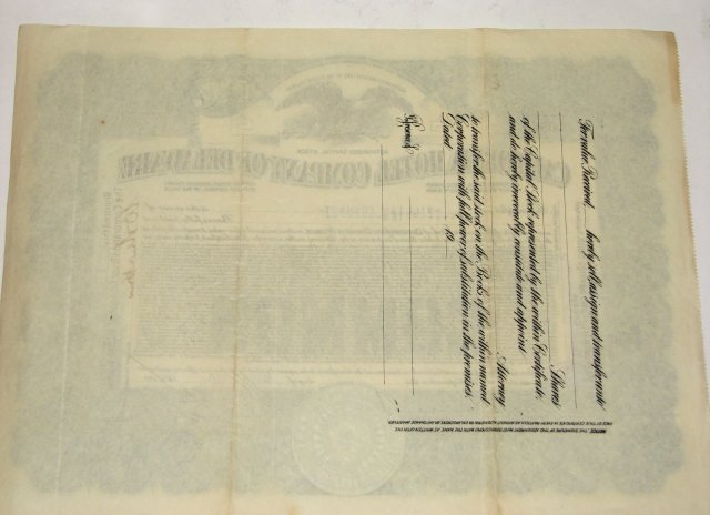 CALIFORNIA HOTEL COMPANY OF DELAWARE - STOCK CERTIFICATE