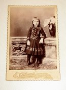 Adorable Young Girl With Curls - CABINET CARD