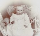Baby on a Wicker Chair - CABINET CARD